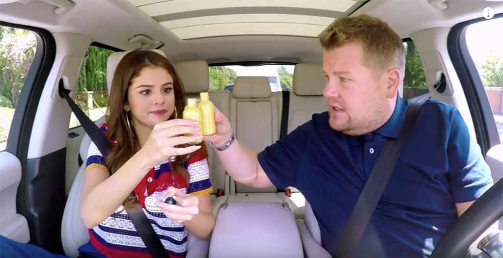 Selena Gomez, James Corden, Carpool Karaoke Selena Gomez, James Corden, Carpool Karaoke